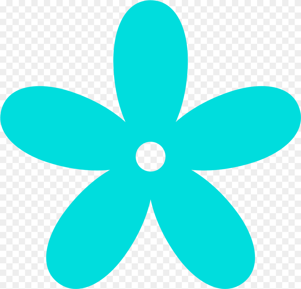Blue Color Clipart Pink Flower Clipart Transparent Light Blue Flower Clipart, Machine, Propeller, Daisy, Plant Png