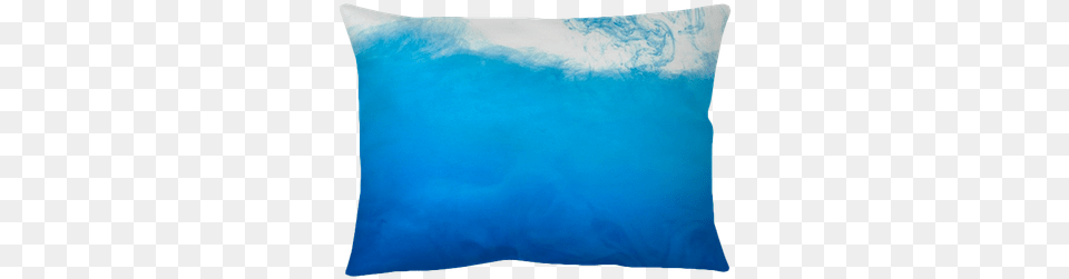 Blue Color Paint Ink Pigment Splash Throw Pillow Cushion, Home Decor, Blackboard Png Image