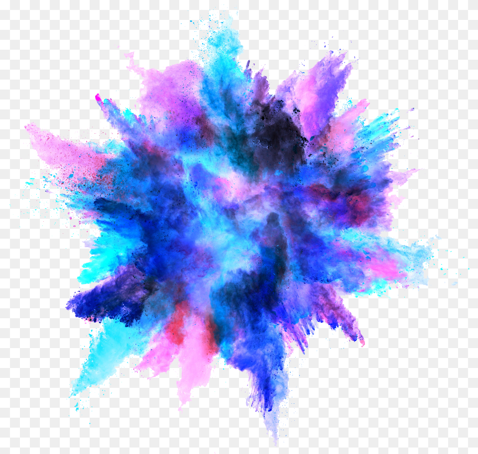 Blue Color Powder Explosion Image, Purple, Pattern, Accessories, Bonfire Free Transparent Png