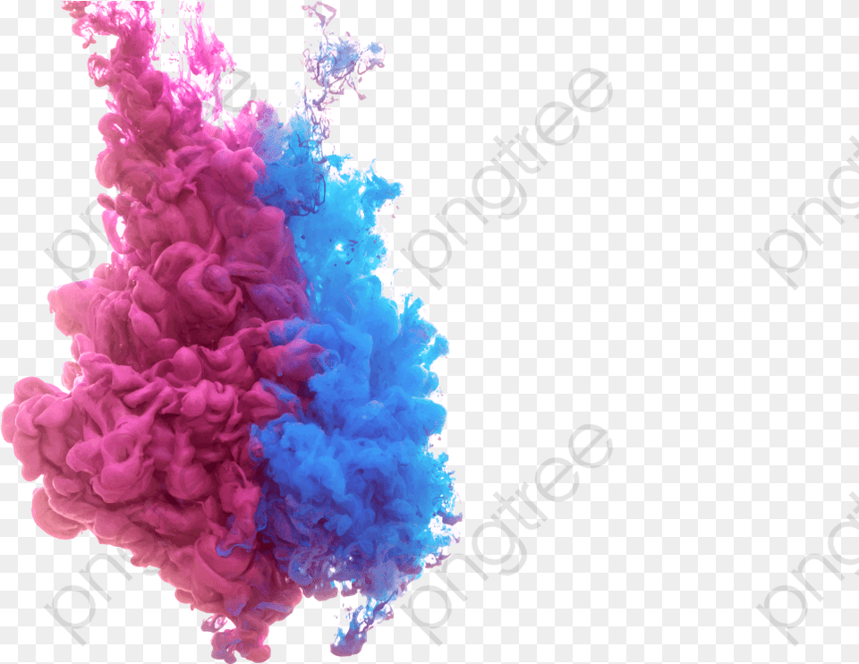 Blue Color Smoke, Plant, Mineral, Purple Png Image