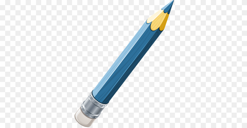 Blue Colored Pencil Color Pencils In, Blade, Dagger, Knife, Weapon Free Transparent Png