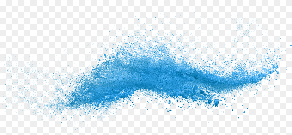 Blue Colour Splash, Powder Png