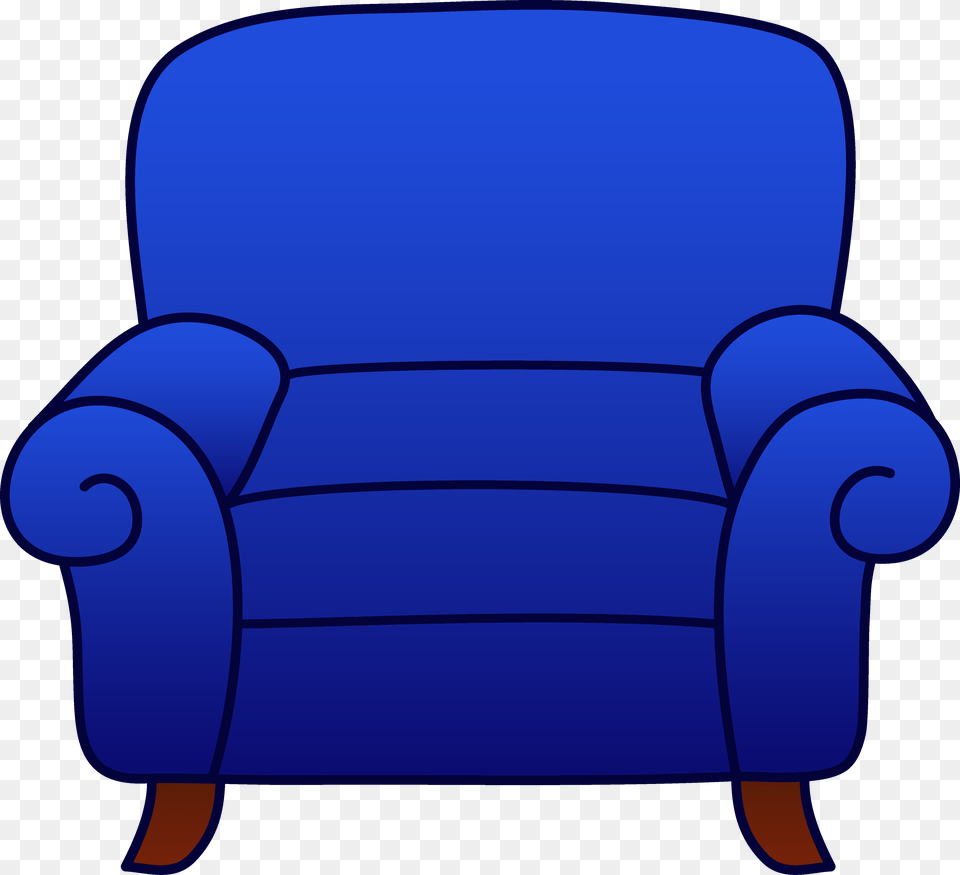 Blue Comfy Chair, Armchair, Furniture Free Transparent Png