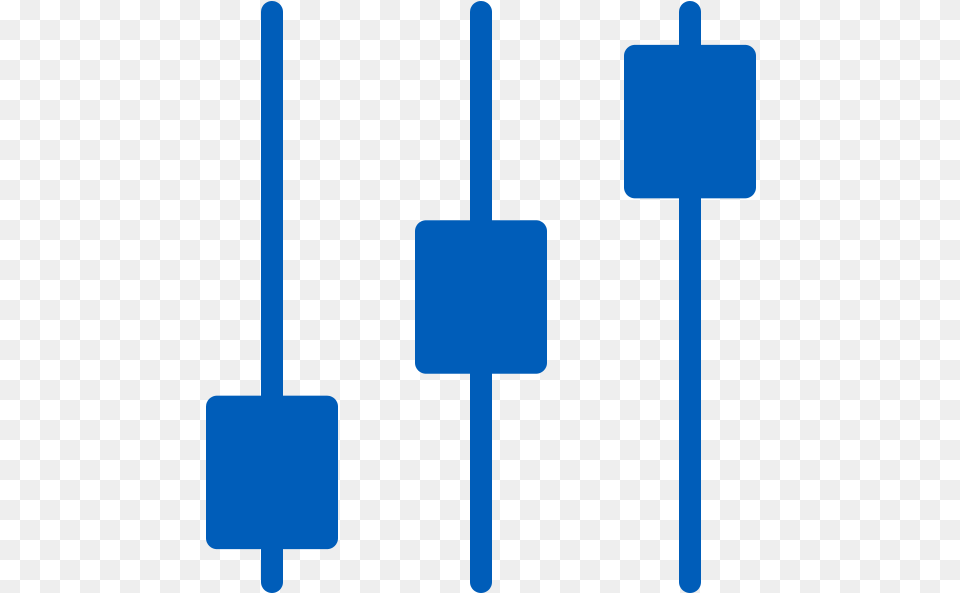 Blue Controls Icon To Show How You Can Set Custom Lengths Icon, Cross, Symbol, Electronics Png