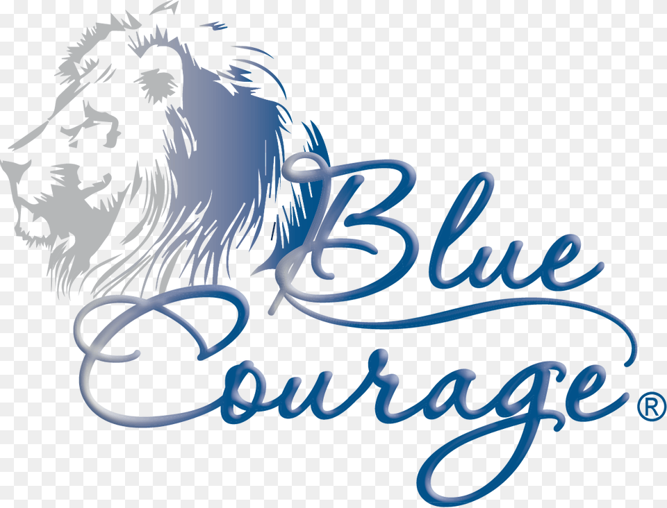Blue Courage Serving And Protecting Those Who Protect, Handwriting, Text Png