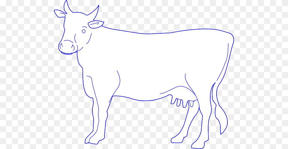 Blue Cow Clip Art, Animal, Cattle, Livestock, Mammal Free Png Download