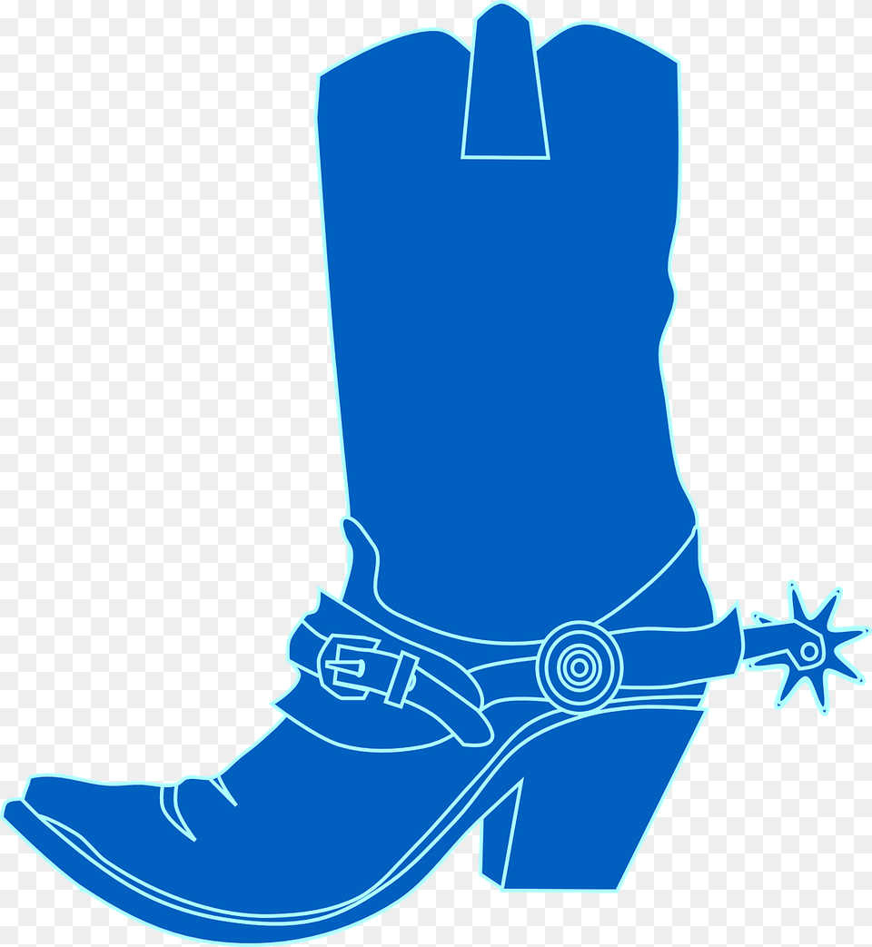 Blue Cowboy Boot Clipart, Clothing, Cowboy Boot, Footwear, Animal Png Image