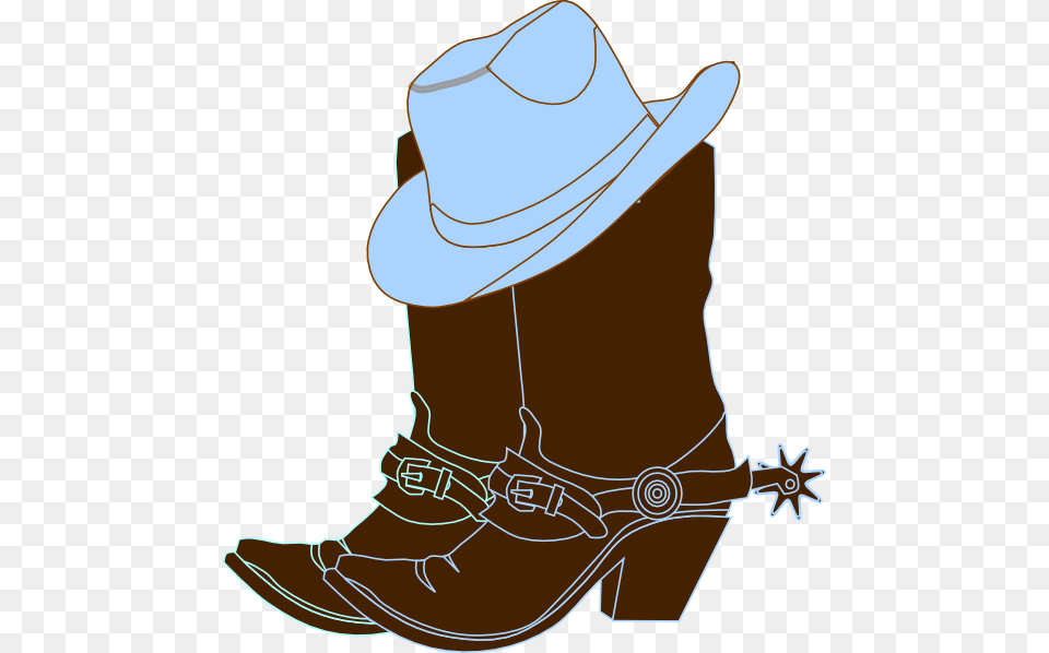Blue Cowboy Boots Clipart, Clothing, Hat, Cowboy Hat, Adult Png