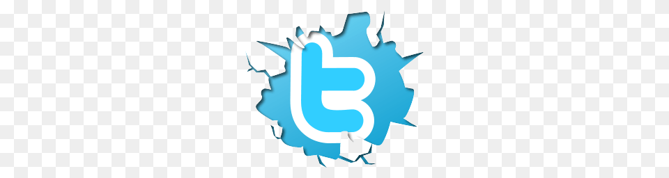 Blue Cracked Twitter Twitter Icon, Logo, Animal, Fish, Sea Life Png