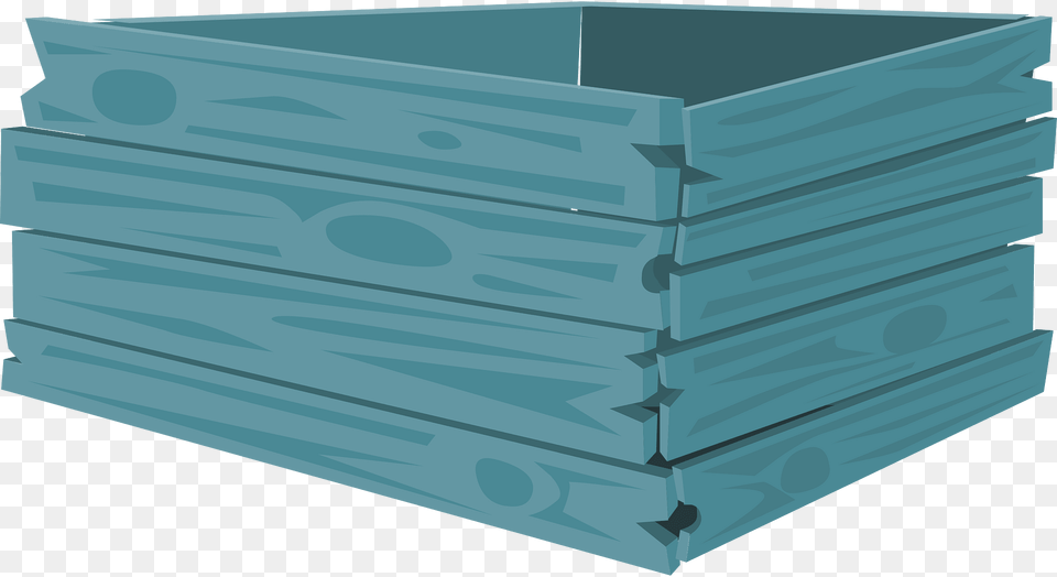 Blue Crate Clipart, Box Png Image