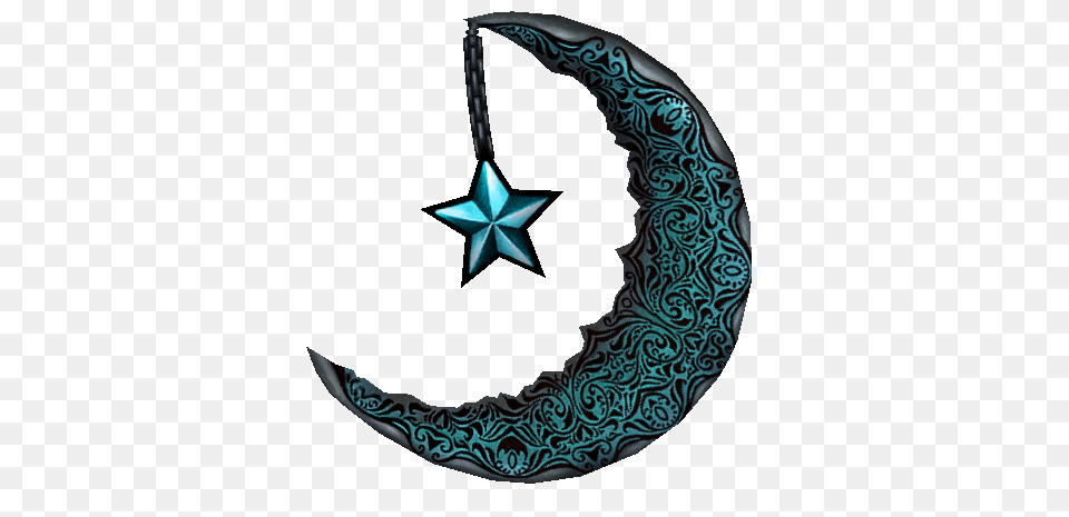 Blue Crescent Moon, Accessories, Star Symbol, Necklace, Jewelry Png Image