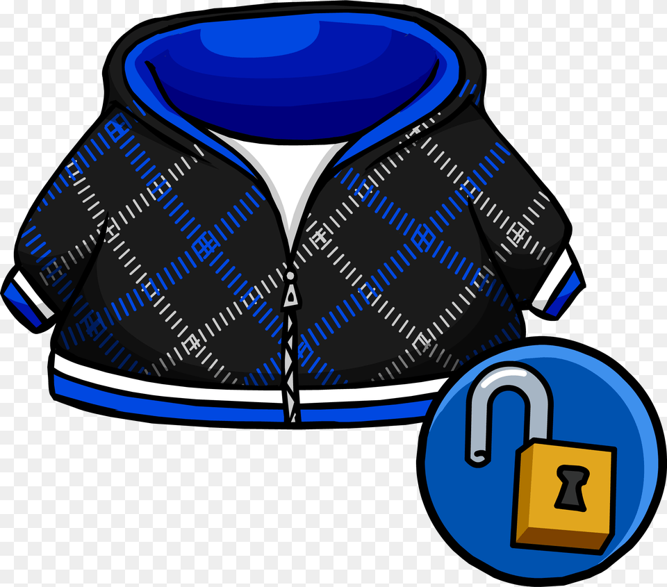 Blue Crosshatch Hoodie Icon, Clothing, Coat, Jacket, Hood Png Image