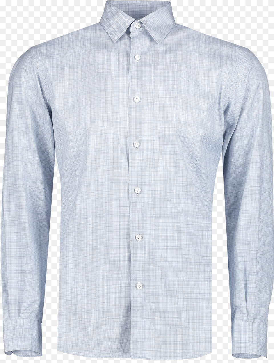 Blue Crosshatch Shirt Long Sleeve, Clothing, Dress Shirt, Long Sleeve Png