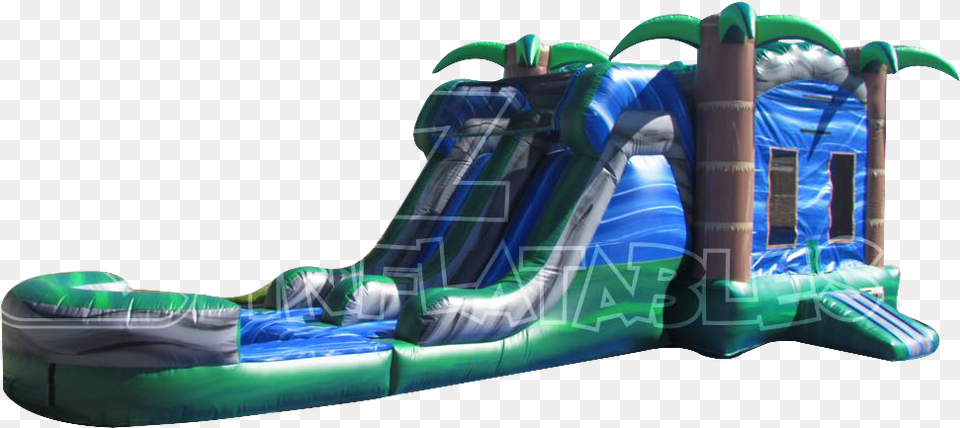 Blue Crush Dual Lane Combo Waterslide Inflatable Castle, Slide, Toy, Play Area, Outdoors Free Png Download