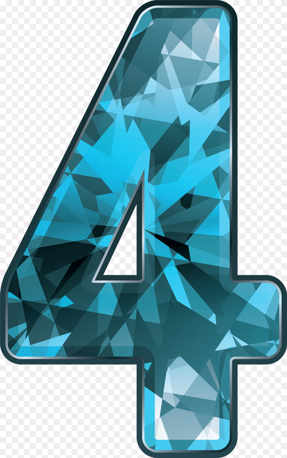 Blue Crystal Clip Art Black And White Stock Blue Four Number, Turquoise, Accessories, Gemstone, Jewelry Png Image