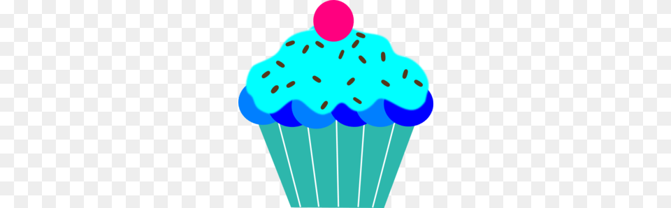 Blue Cupcake Clip Art, Cake, Cream, Dessert, Food Free Png