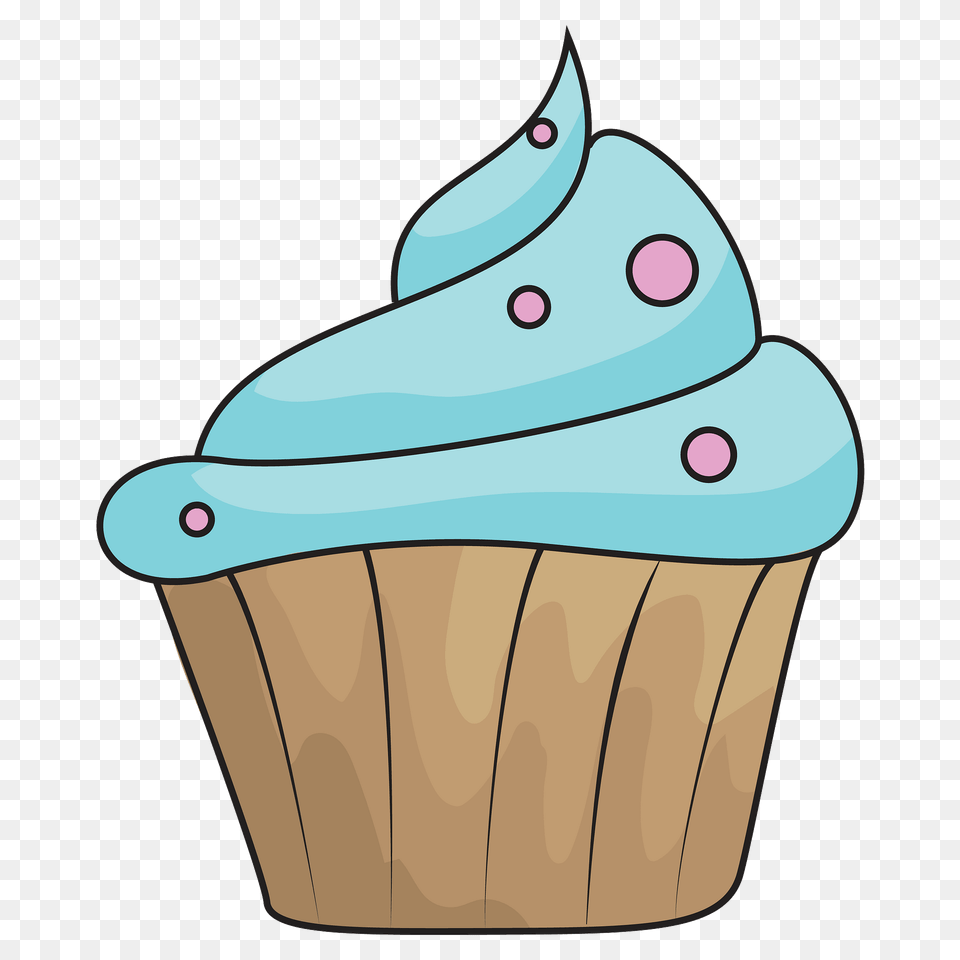 Blue Cupcake Clipart, Cake, Cream, Dessert, Food Free Transparent Png