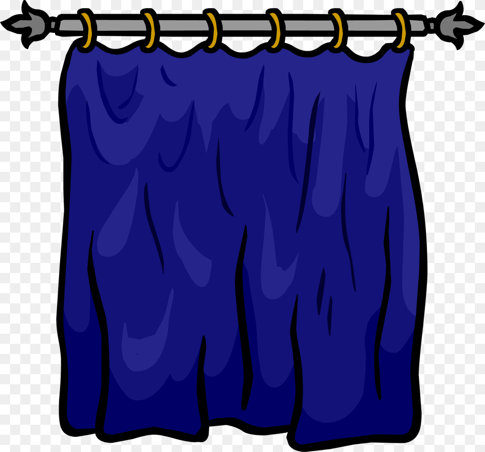 Blue Curtain Club Penguin Curtains, Person Png Image