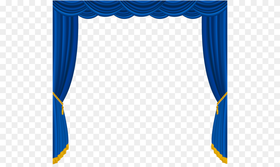 Blue Curtain Transparent Frame, Stage, Indoors, Theater Free Png