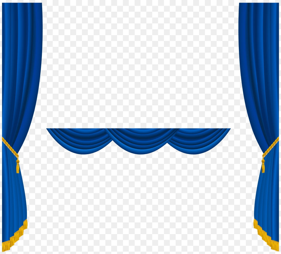 Blue Curtains Decoration Gallery, Stage, Curtain, Indoors, Theater Free Png