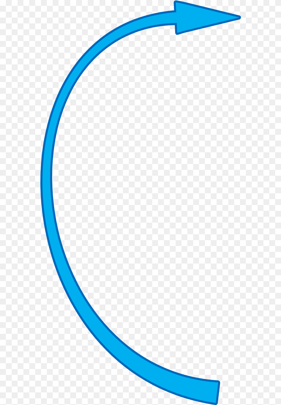 Blue Curved Arrow Curved Arrow Line Clipart Blue, Hoop Png Image