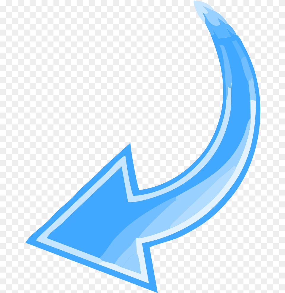 Blue Curved Arrow Pointing Left Background Curved Arrow, Nature, Night, Outdoors, Astronomy Free Png