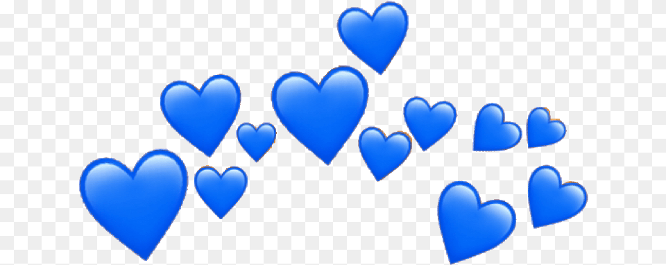 Blue Cute Aesthetic Blueaesthetic Heart Hearts Emoji Transparent Heart Crown Free Png Download