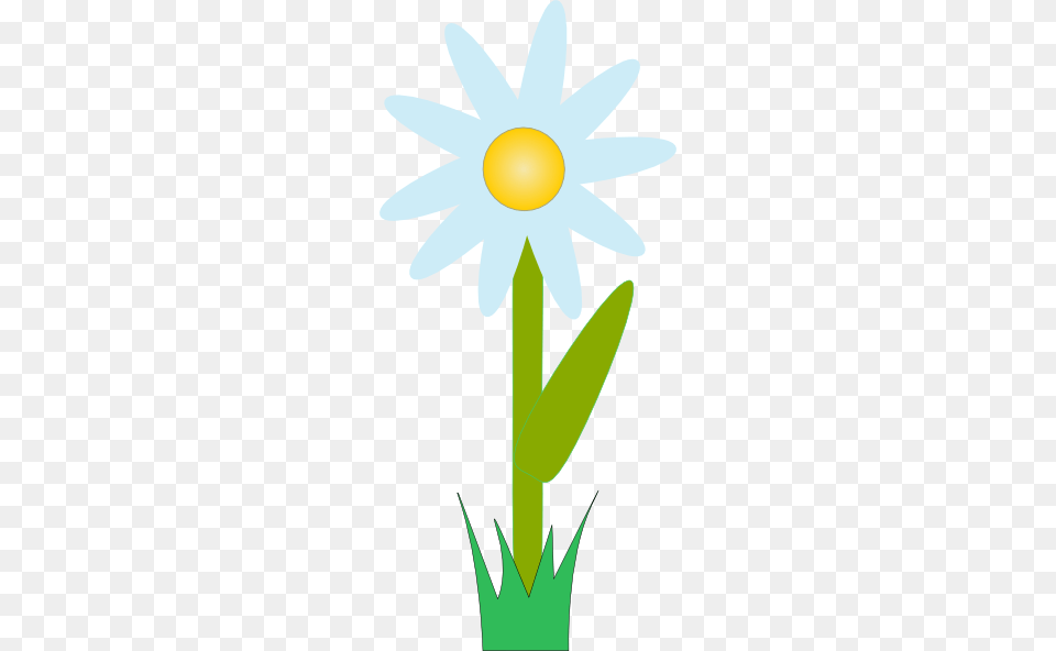Blue Daisy With Grass Clip Arts, Flower, Plant, Animal, Fish Png Image