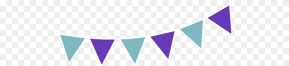Blue Deep Purple Bunting Clip Art, Triangle Free Png