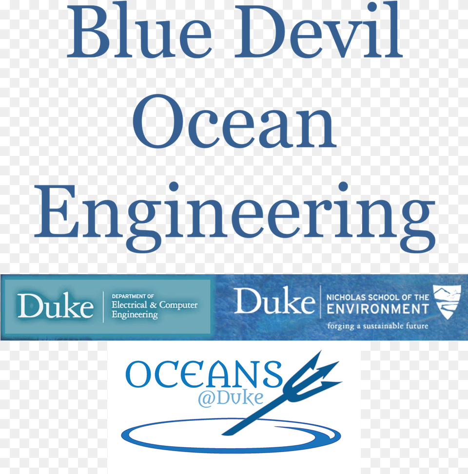 Blue Devil Ocean Engineering Poster, Advertisement, Cutlery, Book, Publication Free Png