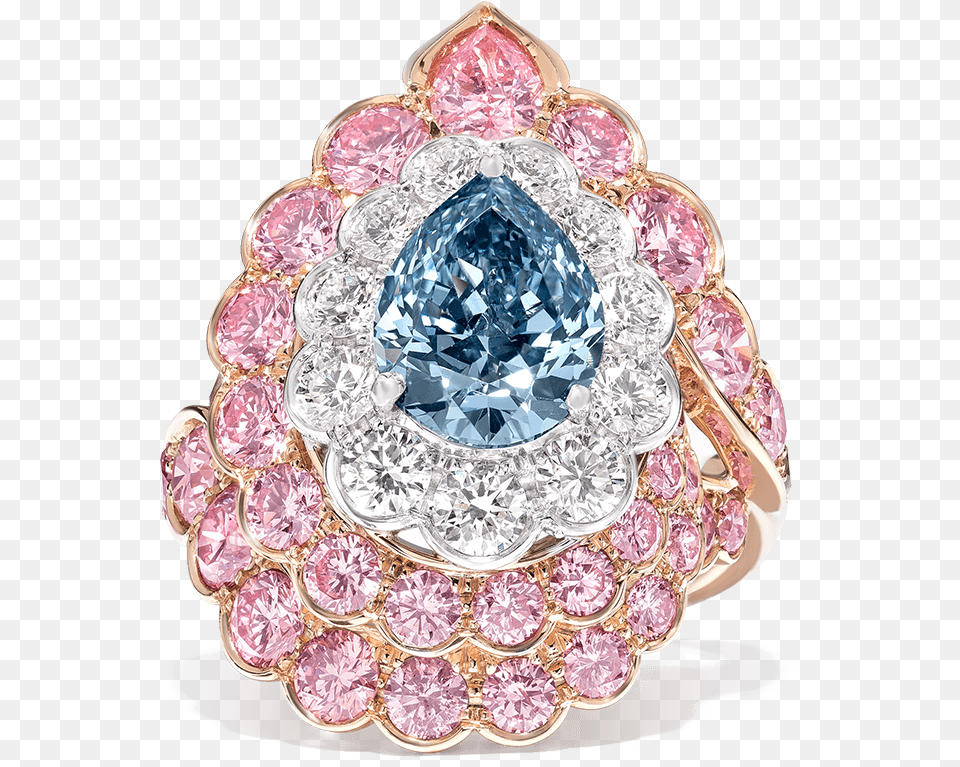 Blue Diamond And Pink Diamond Ring High Jewellery High Jewelry Pink Diamond, Accessories, Gemstone, Brooch Free Png Download