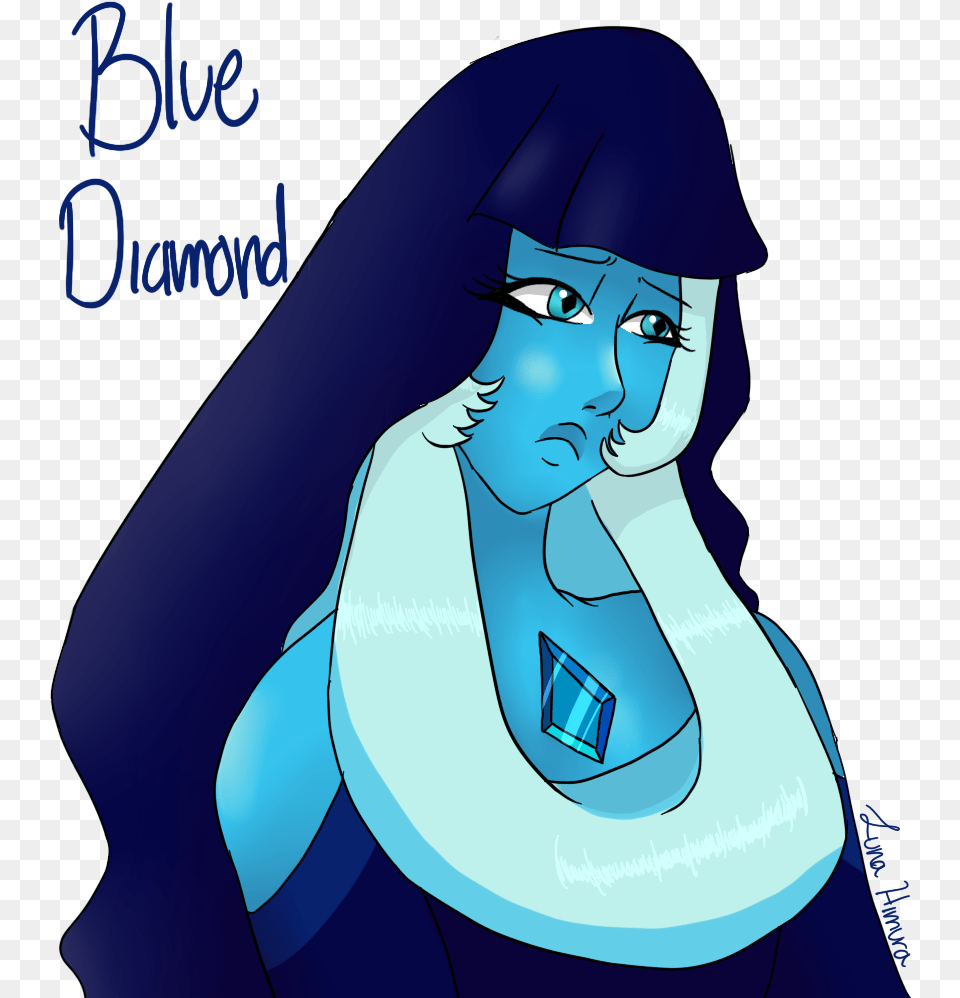 Blue Diamond By Lunahimura Illustration, Publication, Book, Comics, Adult Free Png Download