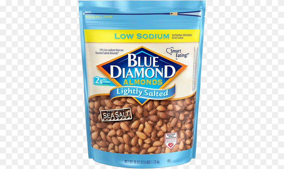 Blue Diamond Lightly Salted Almonds, Food, Produce, Nut, Plant Png