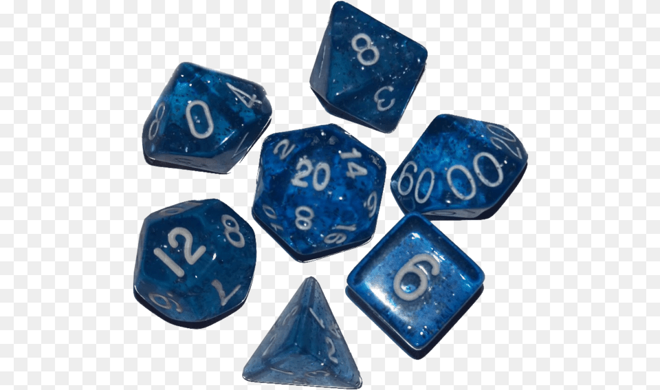 Blue Dice Transparent Polyhedral Dice, Game Png Image