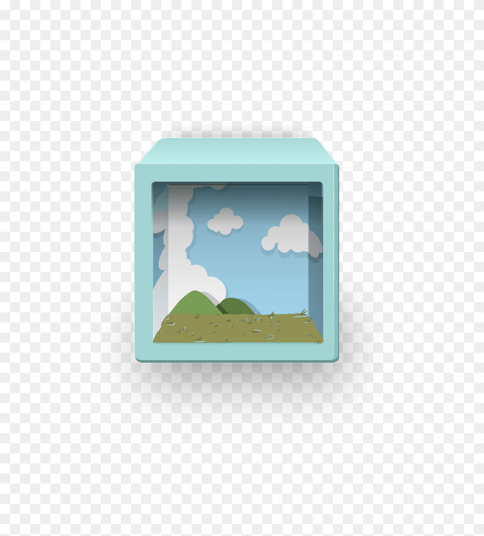 Blue Diorama Display Box Clipart, Electronics, Screen, Computer Hardware, Hardware Free Png Download