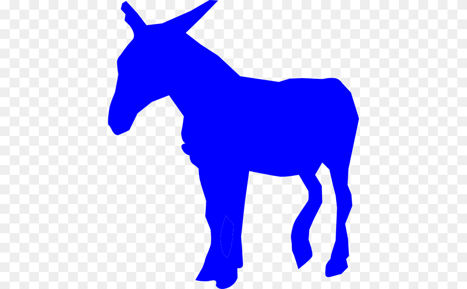 Blue Donkey Clip Art, Animal, Mammal, Canine, Dog Png Image