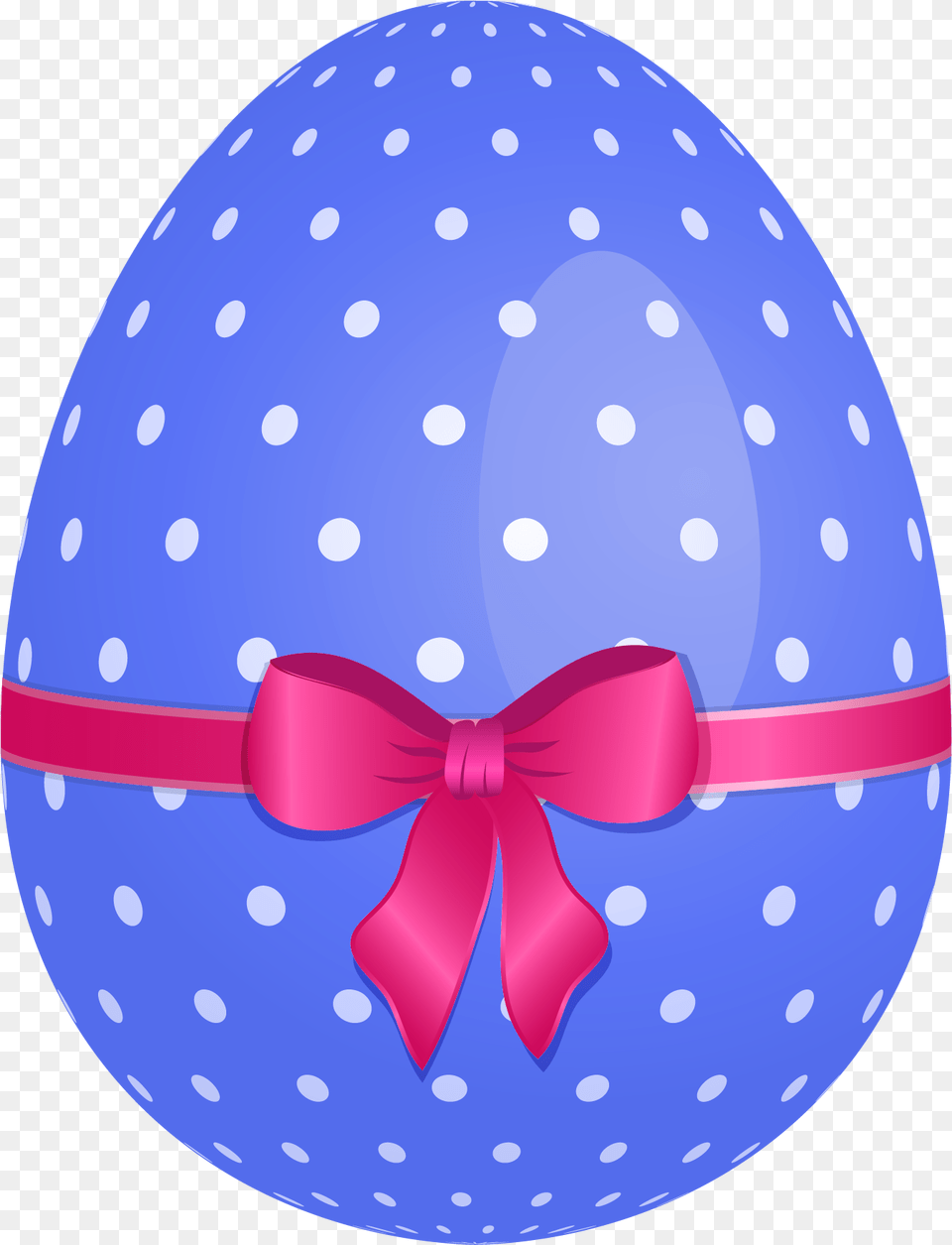 Blue Dotted Easter Egg With Pink Bow Clipart Easter Egg Clipart, Easter Egg, Food, Clothing, Hardhat Free Transparent Png