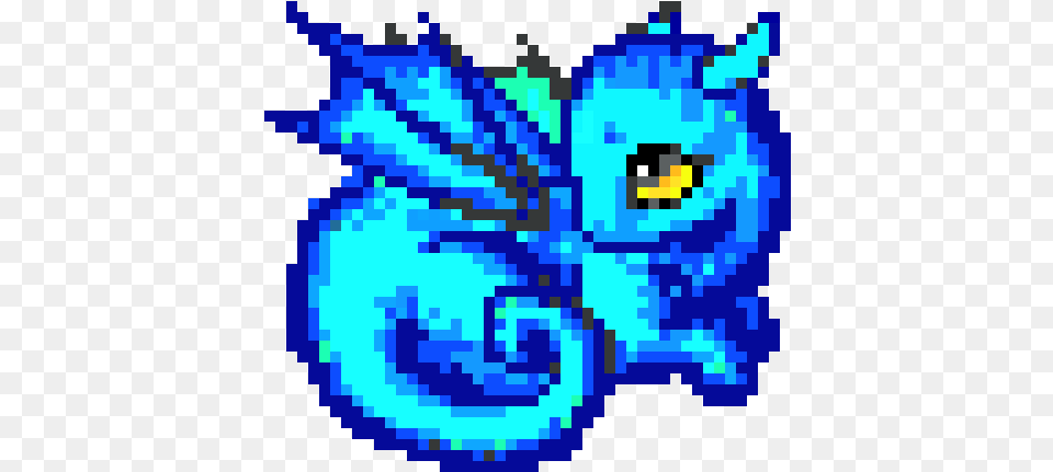 Blue Dragon Baby Dragon Pixel Art, Qr Code, Graphics Free Transparent Png