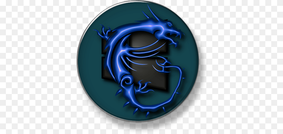 Blue Dragon Button Large Views Emblem Free Transparent Png