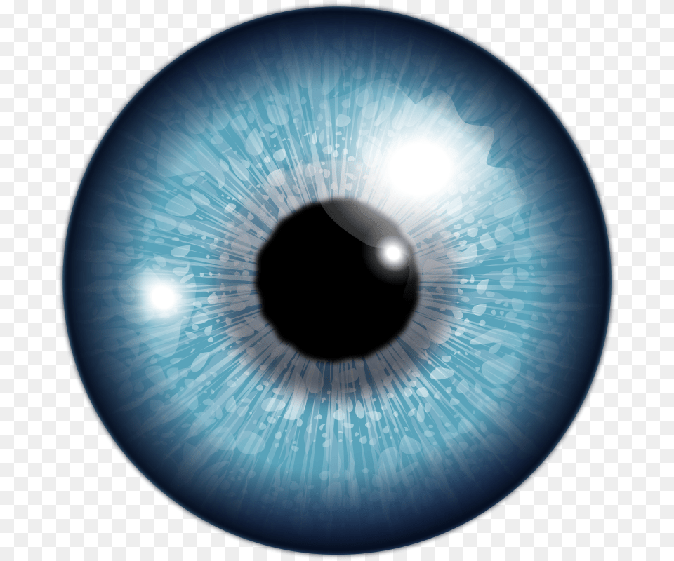 Blue Drawing Eyeball Eye Lens, Sphere, Lighting, Disk, Hole Free Transparent Png