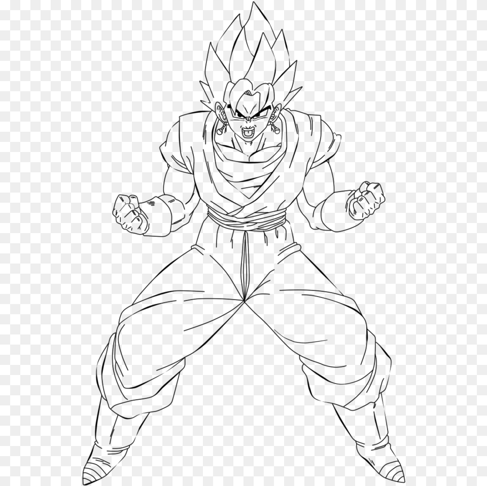 Blue Drawing Vegito Vegito Blue Coloring Pages, Silhouette, Person, Outdoors, Cross Free Png