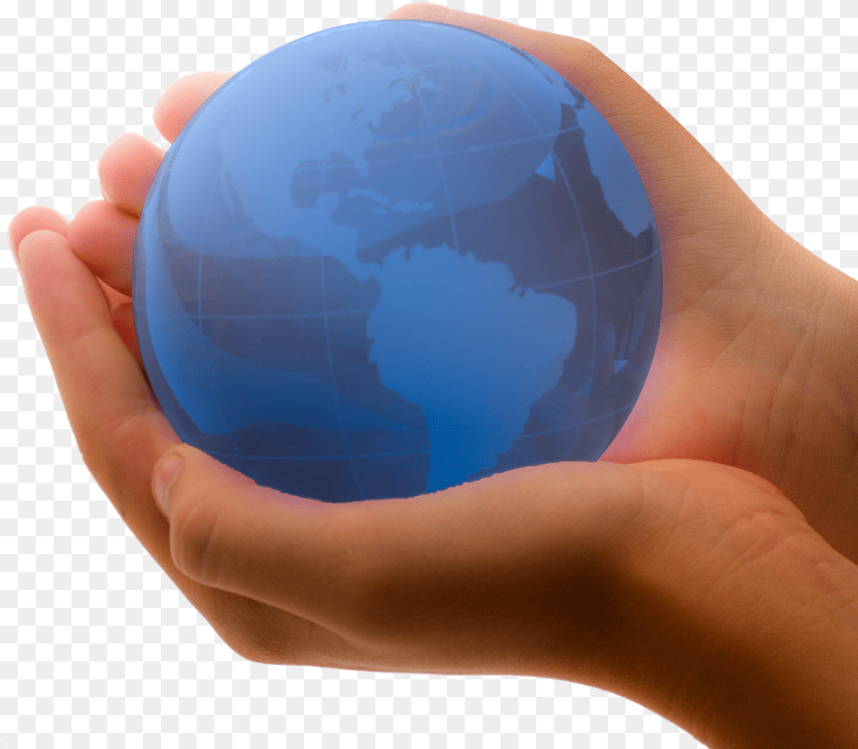 Blue Earth In Child S Hands, Sphere, Astronomy, Outer Space, Planet Free Png Download