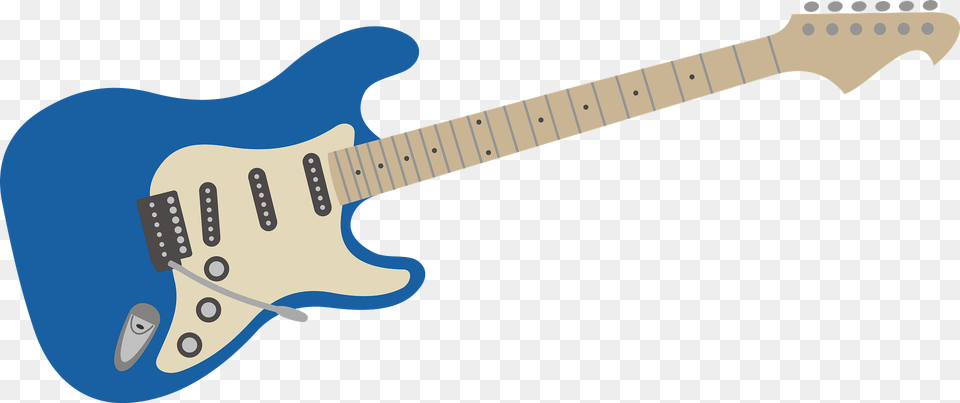 Blue Electric Guitar Clipart, Electric Guitar, Musical Instrument Png