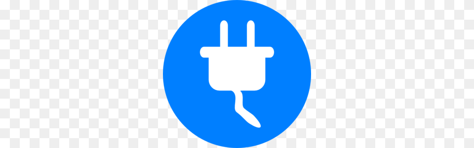 Blue Electricity Symbol Clip Art, Adapter, Electronics, Plug Free Png Download