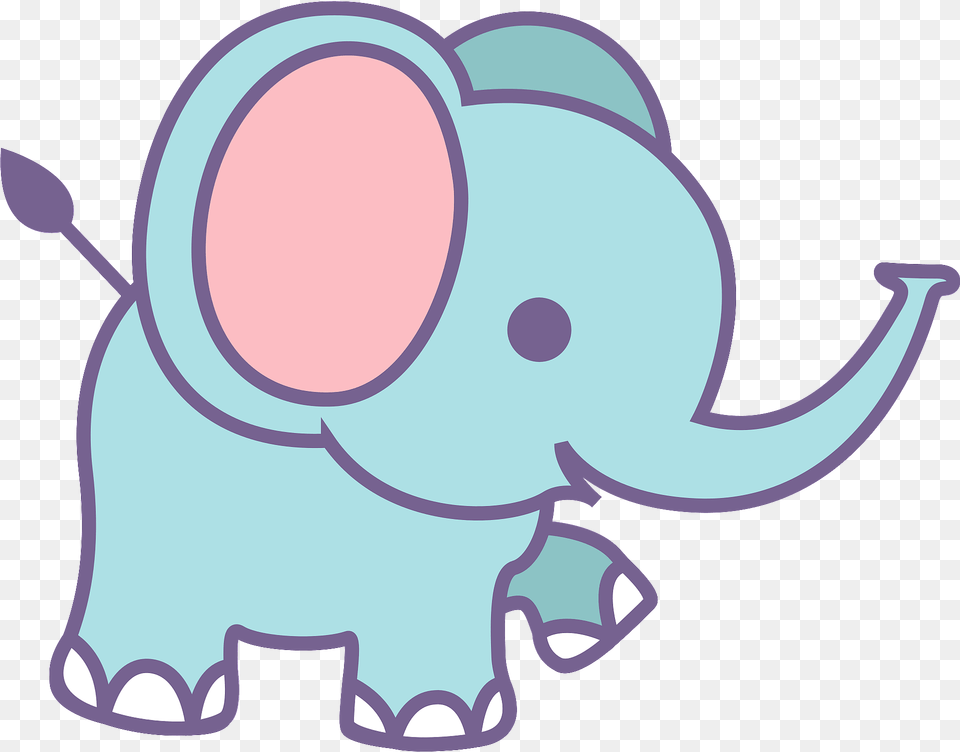 Blue Elephant Clipart, Animal, Mammal, Wildlife Free Png Download