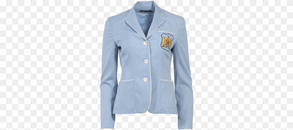 Blue Embroidered Blazer Long Sleeve, Clothing, Coat, Jacket, Long Sleeve Free Png