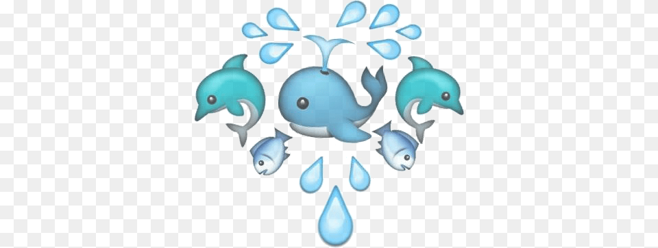 Blue Emoji Tumblr Transparents Sun Poem Diy Wallpaper Dolphin Emoji, Animal, Mammal, Sea Life Png Image