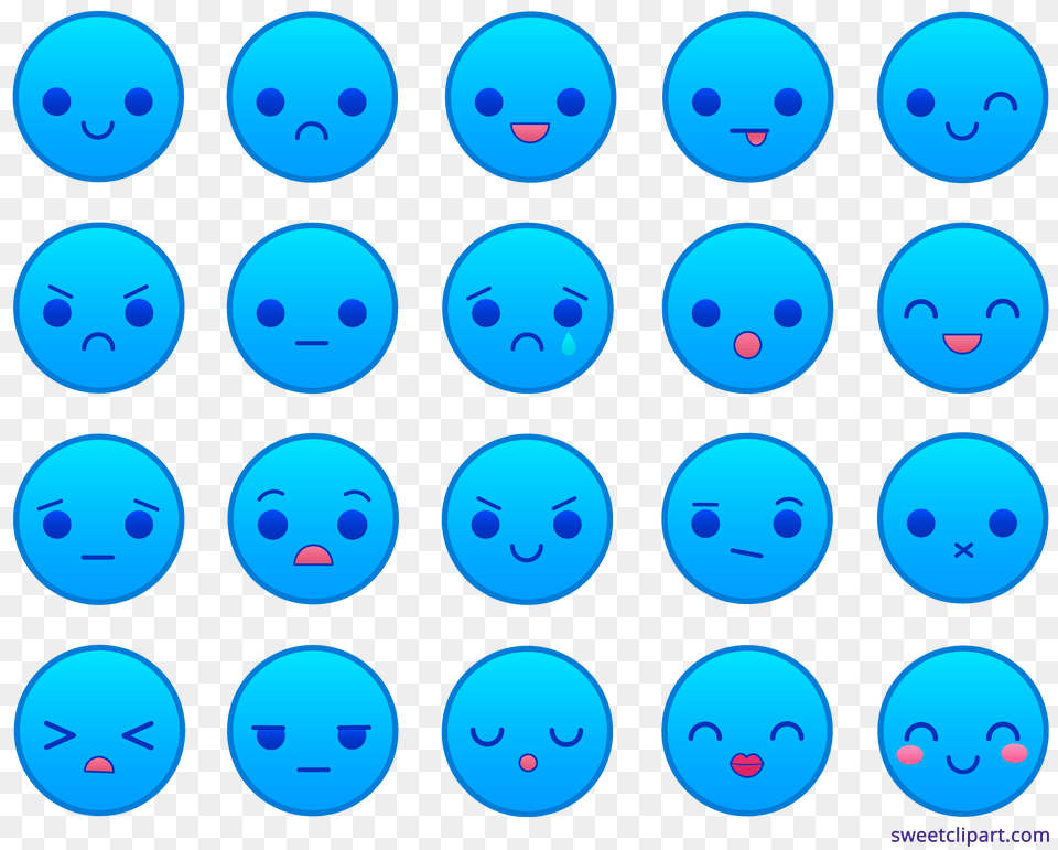 Blue Emoticons Clipart, Sphere, Face, Head, Person Free Png