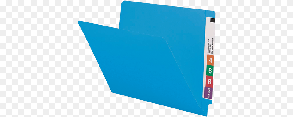 Blue End Tab Folder With Strip Label Colored File Folders Straight Cut Reinforced End, File Binder, File Folder, Blackboard Png Image