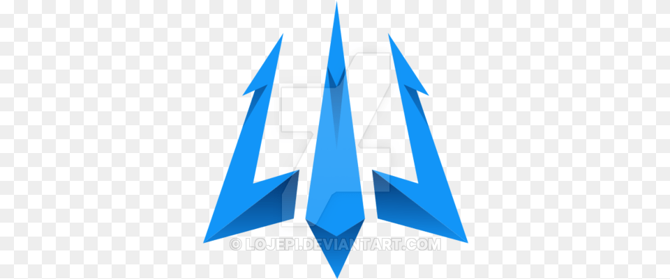 Blue Esports Trident, Logo, Symbol Png Image